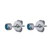 Пусеты Fiore Luna Cubic zirconia Blue Topaz, SWE0128 BT S